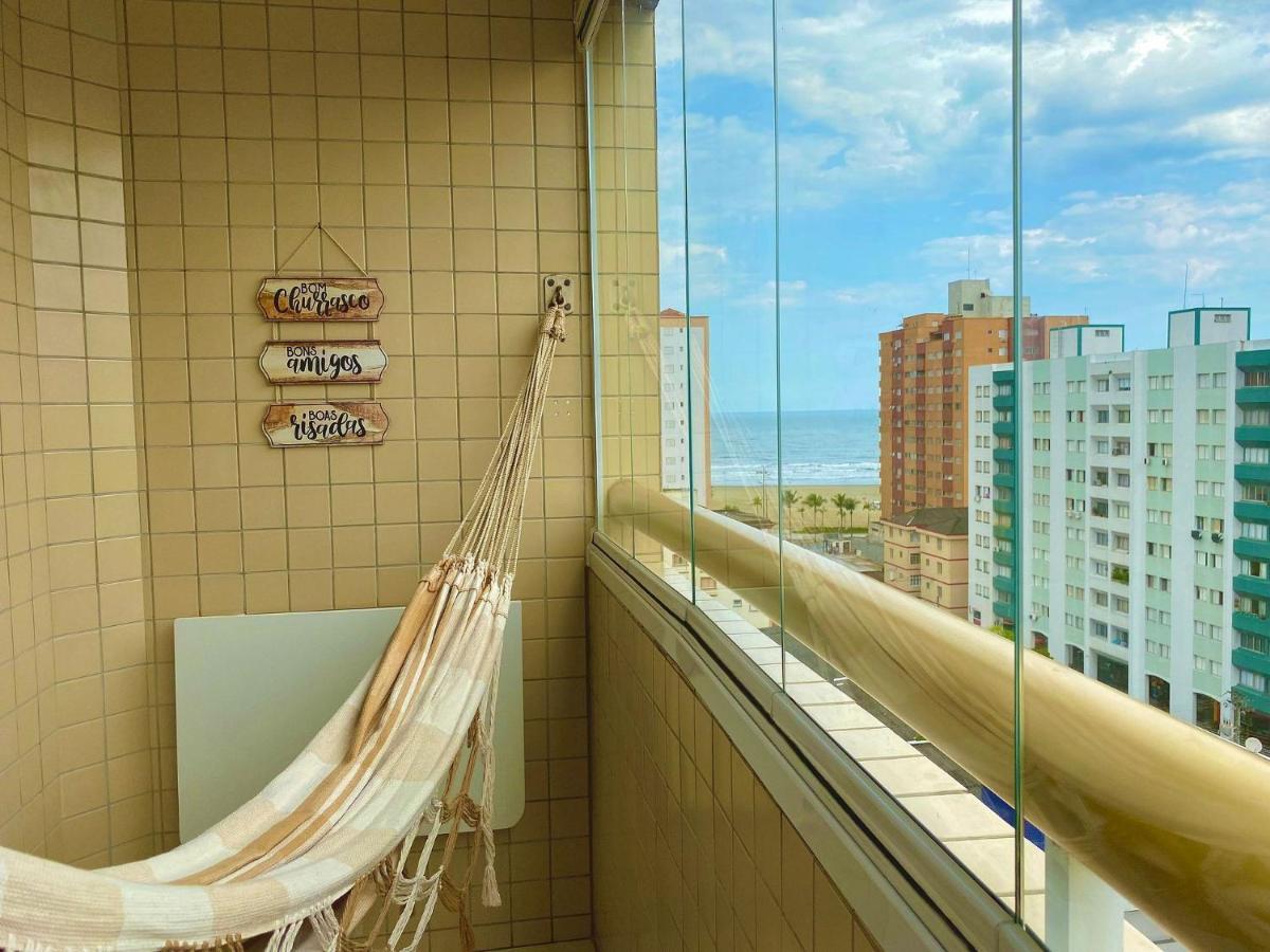G086 - Apto Vista Mar Na Quadra Da Feirinha Da Guilhermina Praia Grande Dış mekan fotoğraf